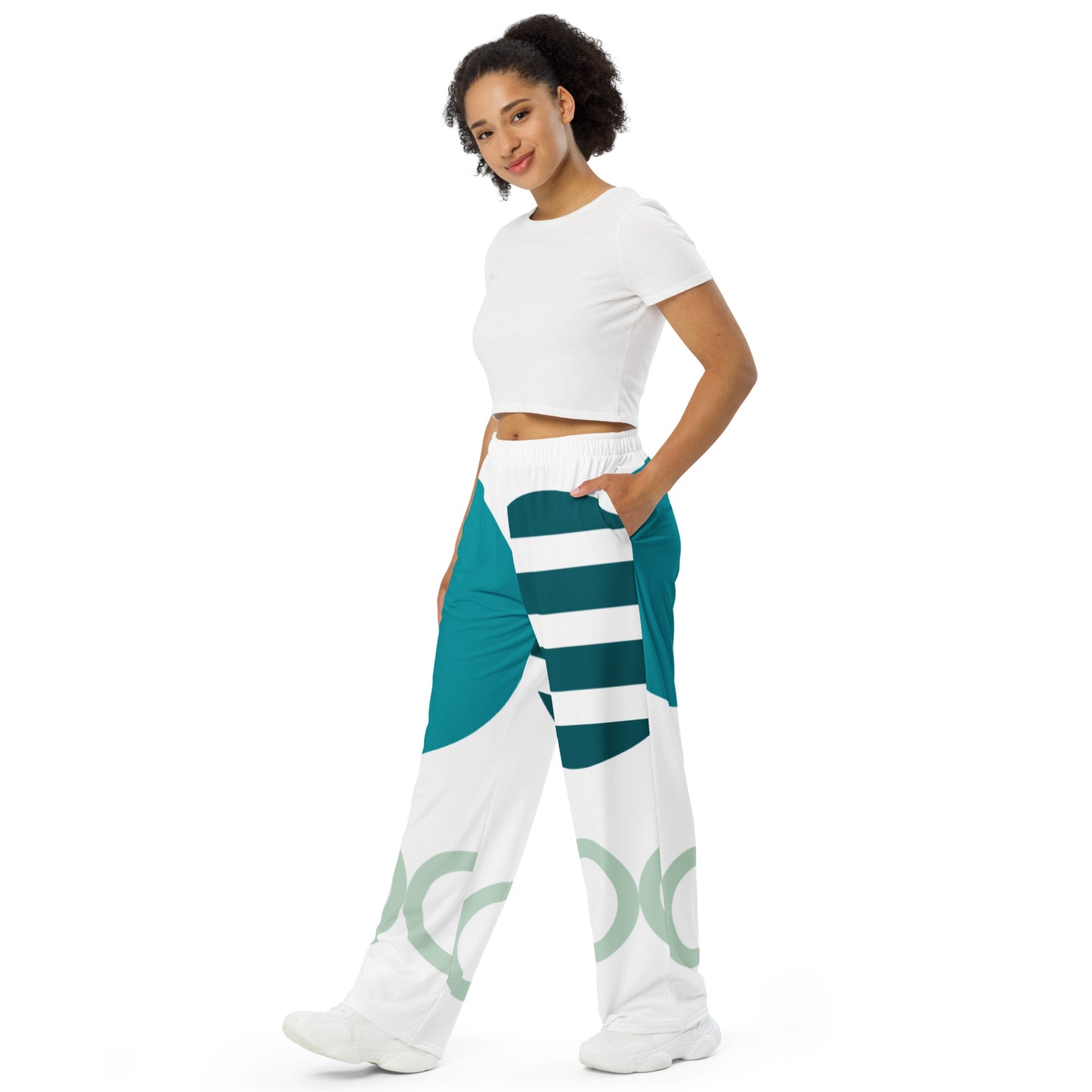 All-over print unisex wide-leg pants